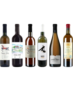 Gruzínské oranžové jantarové víno premium degustační balíček