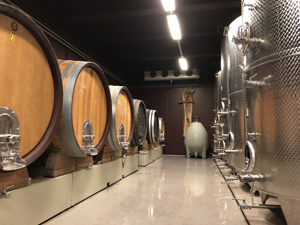 Sudový sklep ve vinařství Markus Huber